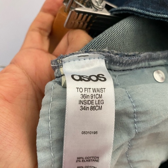 Asos Frayed hem Mid rise Jeans Size 36/34 - Picture 5 of 7